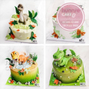 Bánh sinh nhật khủng long bạo chúa